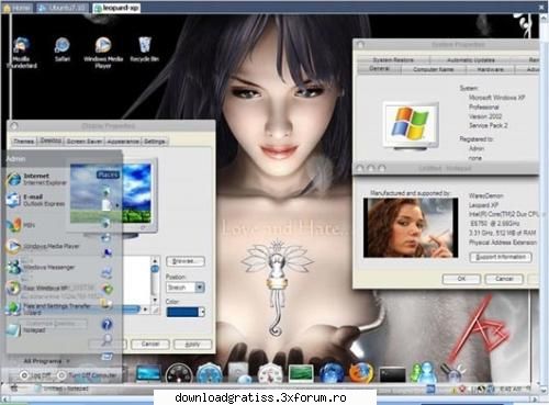 windows osx leopard (glass edition) there good and style the menu, rounded edges windows the