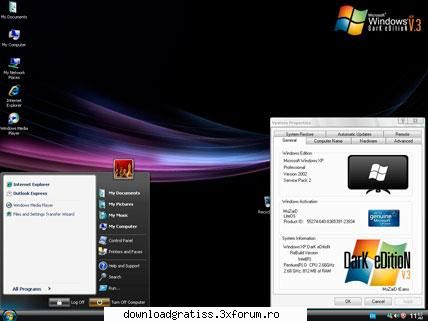 windows pro sp3 dark edition rebuild version direct updates from microsoft this rebuild version add