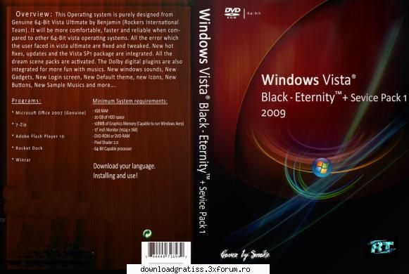 windows vista black eternity february 2009 [genuine] vista vista ultimate category :operating
