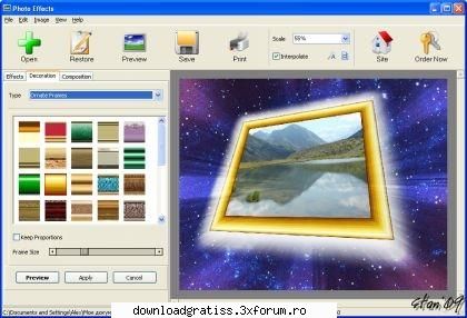 photo effects 1.7 2009 | effects is a new program for processing photos with the help of
various