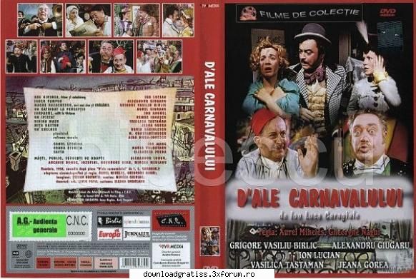 D'ale carnavalului (1958) - Sinopsis "Ecranizarea farsei a fost un act de - Filme Romanesti