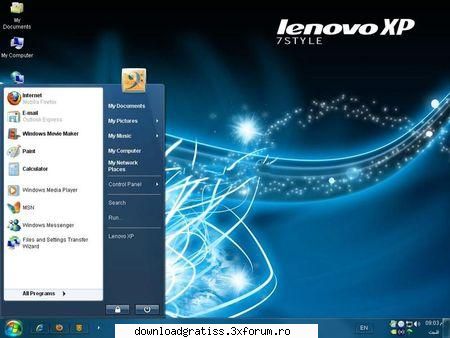 Windows Lenovo XP 7 Style (2010) - Lenovo XP 7 STYLE 2010 SATA is the most beautiful - Winows