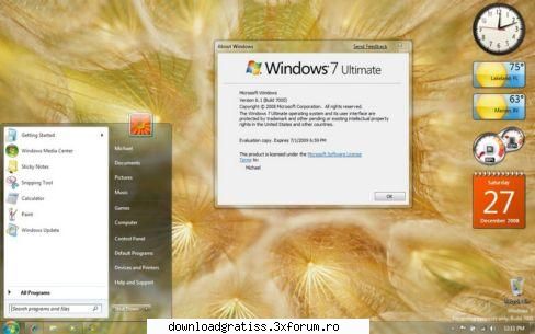 Windows Seven BETA Ultimate - he first public trial, or beta, version of - Winows