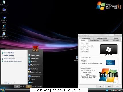 Windows XP Pro SP3 Dark Edition REBUILD Version - Direct updates from Microsoft - This is a ReBuild - Winows