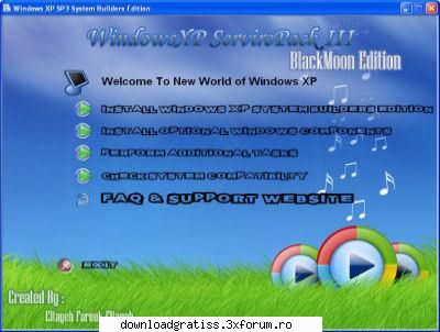 Windows XP SP3 Black Moon Edition - Features: Code: - No CD Key Needed - It's Genuine - Winows